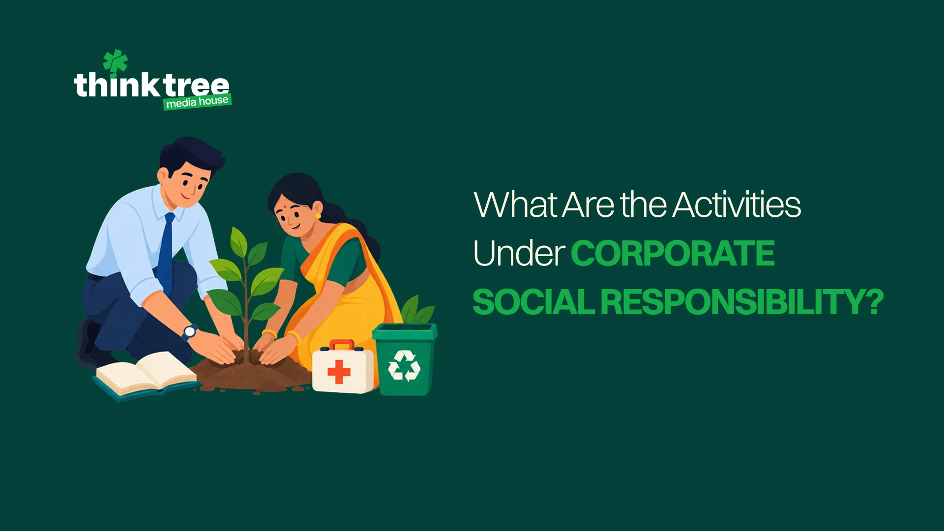 Indian corporate volunteers supporting environmental, education, healthcare and community development programmes through CSR.