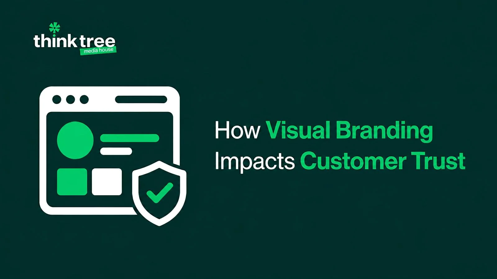 Modern visual branding illustration showing a secure and professionally designed website interface that builds customer trust through consistent brand identity, credibility, and user-focused digital design.